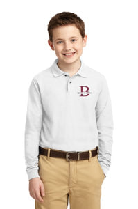 Burnett Farm Port Authority® Youth Silk Touch™ Long Sleeve Polo