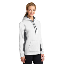 Load image into Gallery viewer, Sport-Tek® Ladies Sport-Wick® Fleece Colorblock Hooded Pullover