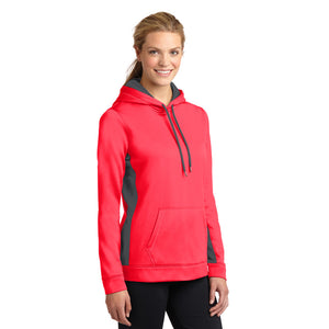 Sport-Tek® Ladies Sport-Wick® Fleece Colorblock Hooded Pullover