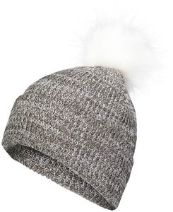 Faux Fur Pom Beanie