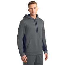 Load image into Gallery viewer, Sport-Tek® Sport-Wick® Fleece Colorblock Hooded Pullover