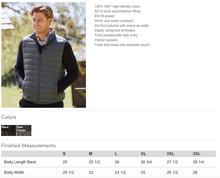 Load image into Gallery viewer, Crouse Equestrian - Weatherproof - 32 Degrees Packable Down Vest