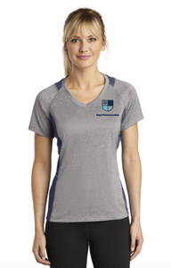 Regal Horsemanship - Sport-Tek® Ladies Heather Colorblock Contender™ V-Neck Tee