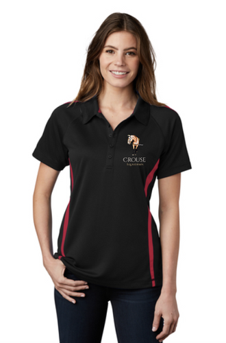 Crouse Equestrian - Sport-Tek® Ladies PosiCharge® Micro-Mesh Colorblock Polo