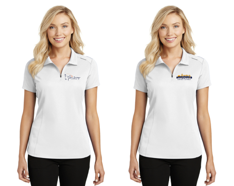 SD&E/AGS Port Authority® Ladies Pinpoint Mesh Zip Polo