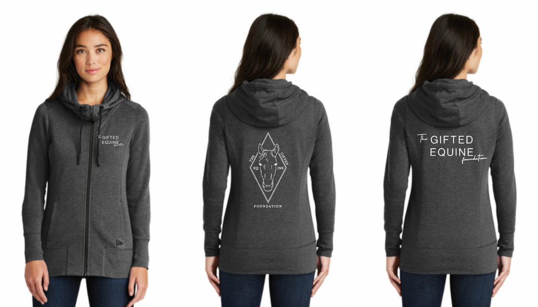 The Gifted Equine Foundation - New Era® Ladies Tri-Blend Fleece Full-Zip Hoodie