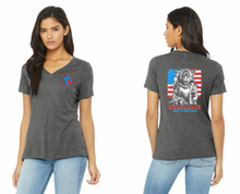 Load image into Gallery viewer, Vogelhaus GSD  - BELLA+CANVAS® Women’s Relaxed Triblend V-Neck Tee