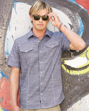 Load image into Gallery viewer, Burnside - Men&#39;s Textured Solid Short Sleeve Shirt