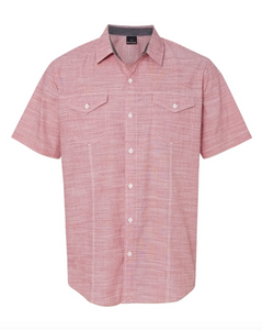 Burnside - Men's Textured Solid Short Sleeve Shirt