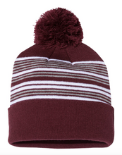 Load image into Gallery viewer, Sportsman - 12&quot; Striped Pom-Pom Knit Beanie