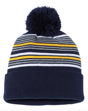 Load image into Gallery viewer, Sportsman - 12&quot; Striped Pom-Pom Knit Beanie