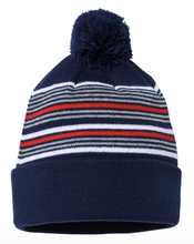 Load image into Gallery viewer, Sportsman - 12&quot; Striped Pom-Pom Knit Beanie