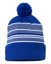 Load image into Gallery viewer, Sportsman - 12&quot; Striped Pom-Pom Knit Beanie