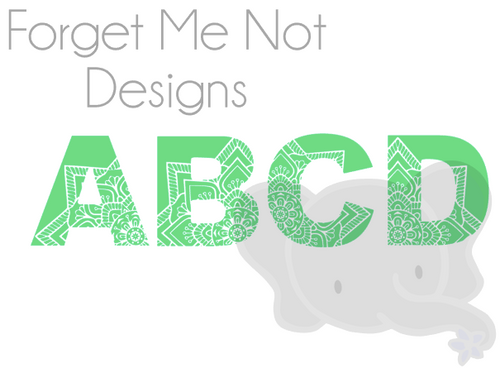 Mandala Letters A-Z Cut File