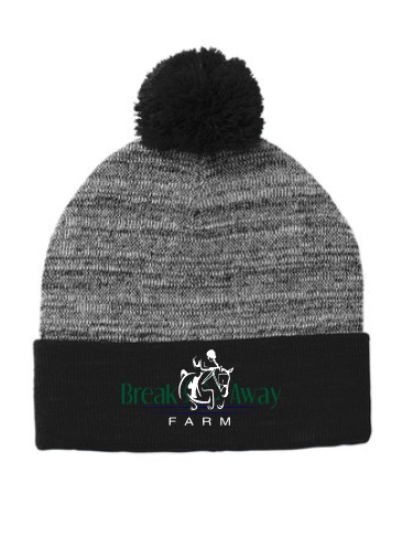 Break Away Farm Sport-Tek ® Heather Pom Pom Beanie