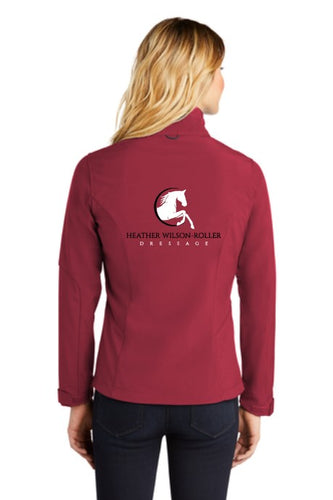Heather Wilson-Roller Dressage - Eddie Bauer® - Ladies Soft Shell Jacket - RHUBARB REDONLY (DISCONTIUNED LIMITED QUANTITIES)