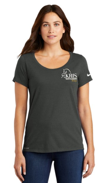 Kris Montgomery Dressage - Nike Ladies Dri-FIT Cotton/Poly Scoop Neck Tee