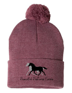 Peaceful Pastures Farms - Sportsman - Pom-Pom 12" Knit Beanie